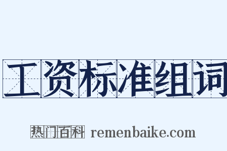 工资标准组词是什么意思的图片